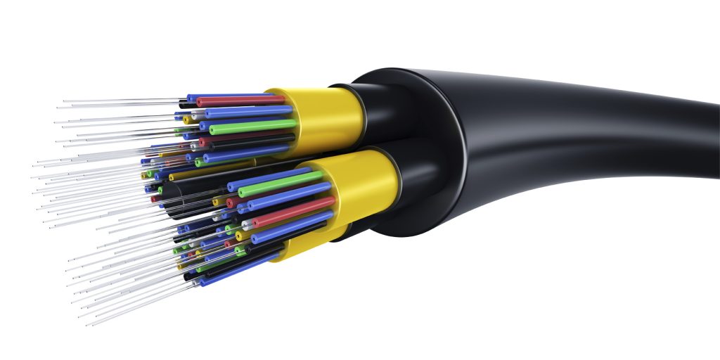 The fiber optic cable can give higher speeds than copper cables.