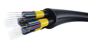 The fiber optic cable can give higher speeds than copper cables.